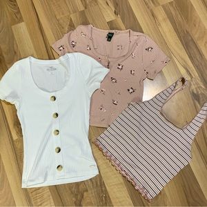 3 cute preloved XS tops:Hollister, AE and Wild Fable….GUC❤️CCO SALE-6 HRS ONLY